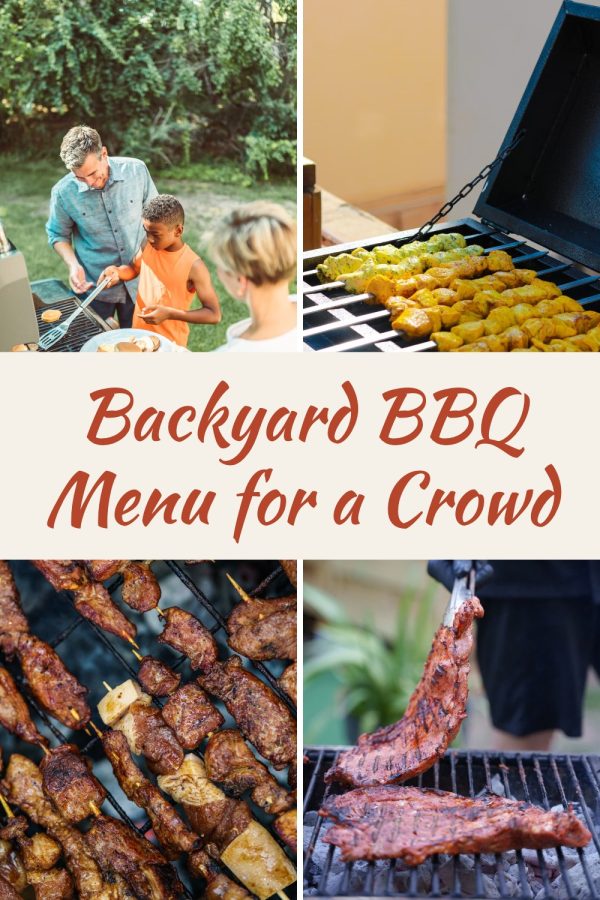 Script Hero Box Canva Pinterest Templates example: a recipe pin titled "Backyard BBQ Menu for a Crowd"