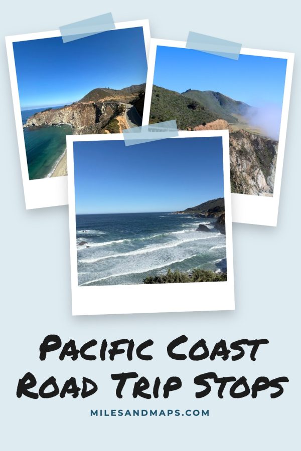 Polaroid Scrapbook Canva Pinterest Templates example: a travel pin titled "Pacific Coast Road Trip Stops"