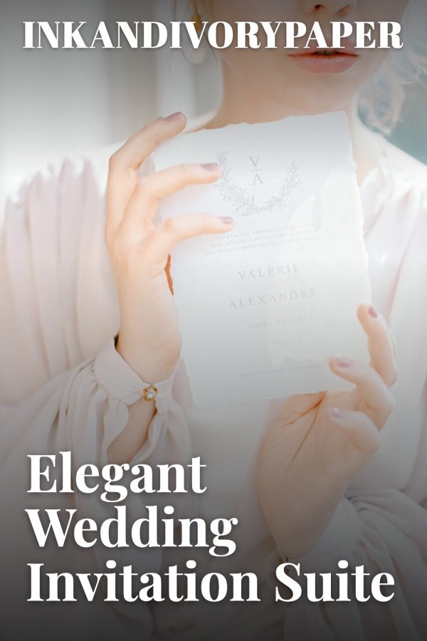 Magazine Cover Etsy Pinterest Templates example: a wedding stationery pin titled "Elegant Wedding Invitation Suite"