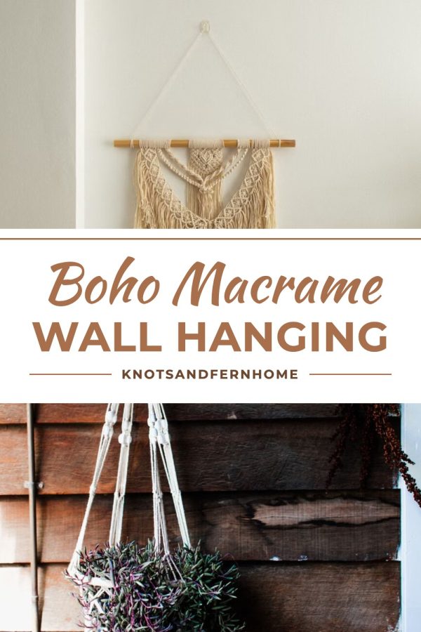 Ruled Script Band Etsy Pinterest Templates example: a home decor pin titled "Boho Macrame Wall Hanging"