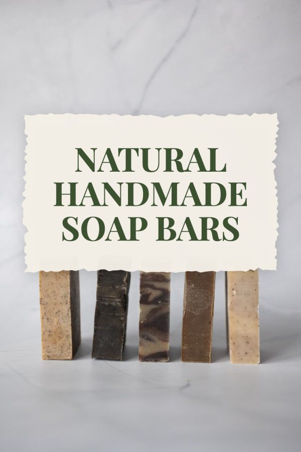 Torn Paper Badge Etsy Pinterest Templates example: a bath and body pin titled "Natural Handmade Soap Bars"