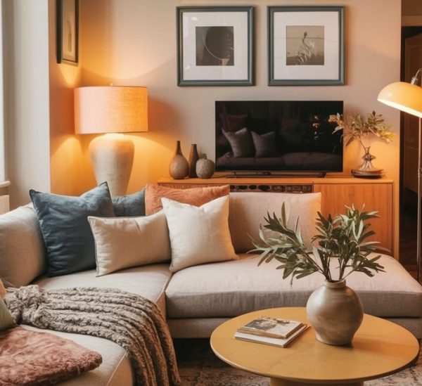 Featured image of a blog post about cozy small living room ideas