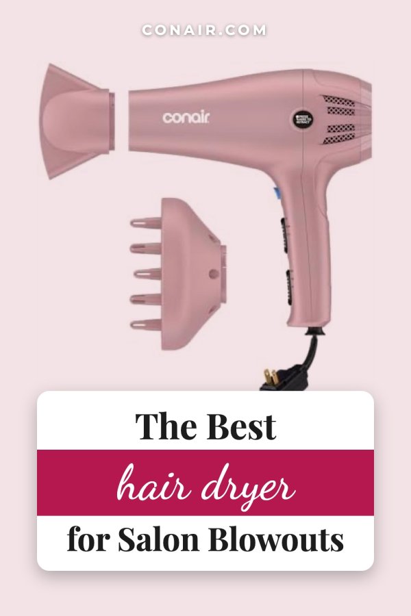 Template pin: the hair dryer's own product photo with a rounded title card