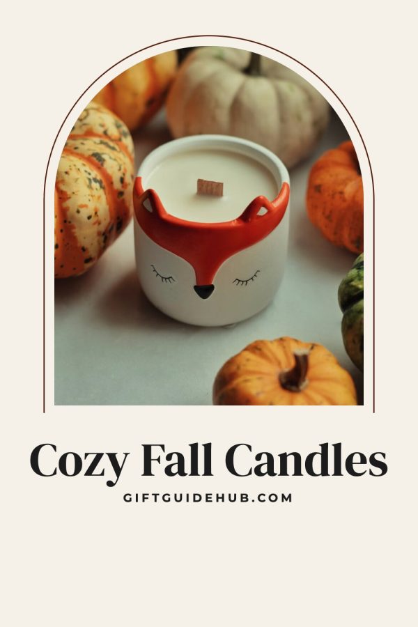 Pinterest template pin example: Cozy Fall Candles
