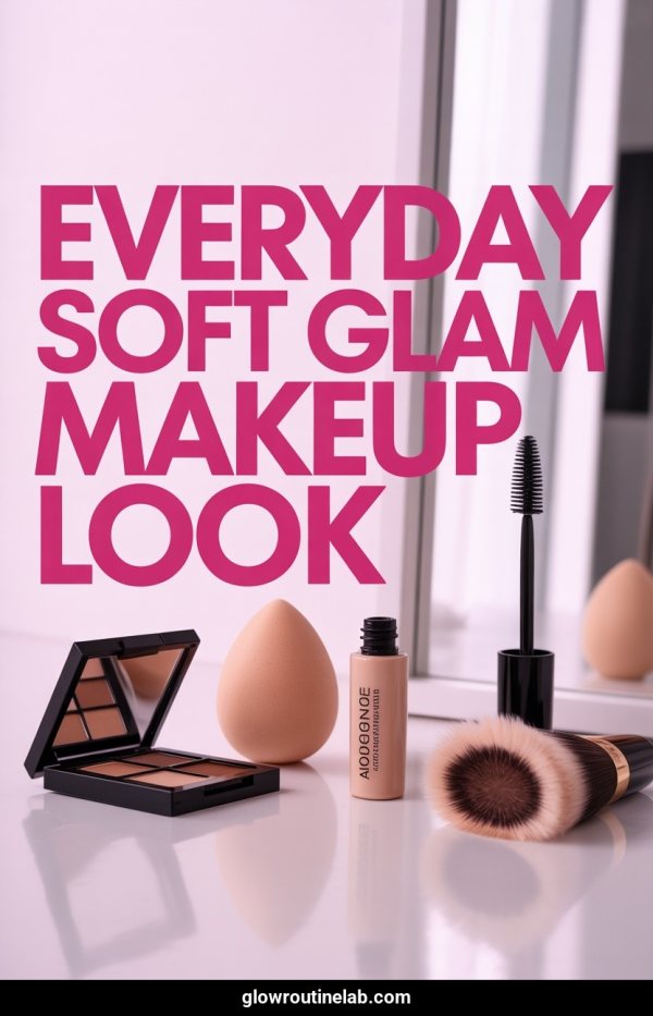 AI Pinterest pin example: Everyday Soft Glam Makeup Look