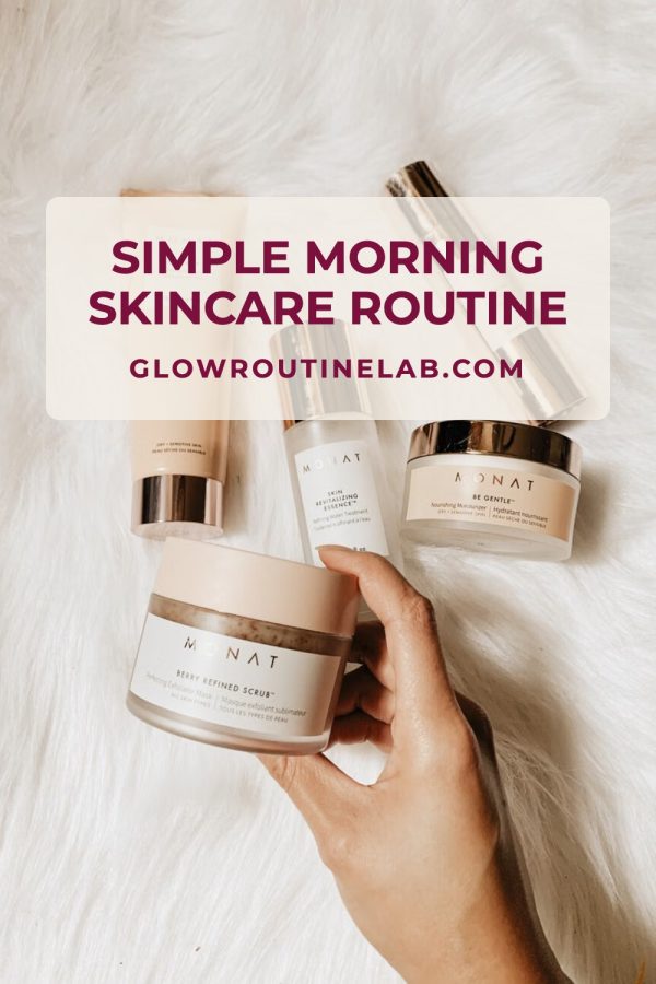 Pinterest template pin example: Simple Morning Skincare Routine