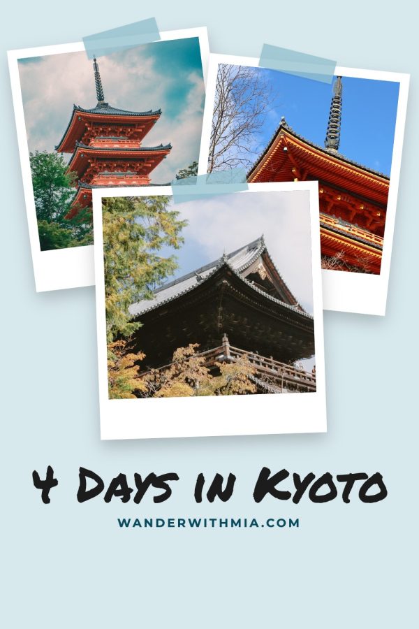 Pinterest template pin example: 4 Days in Kyoto