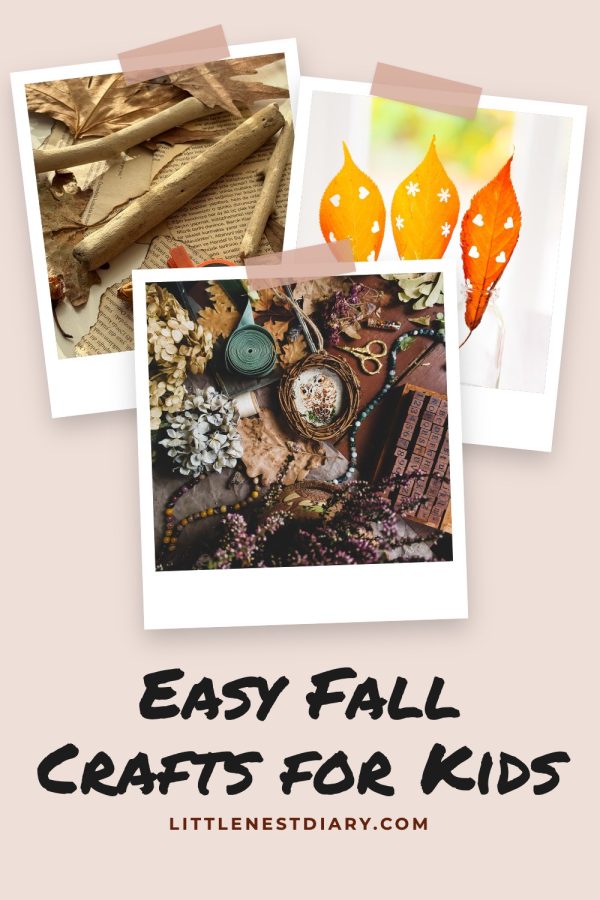 Pinterest template pin example: Easy Fall Crafts for Kids