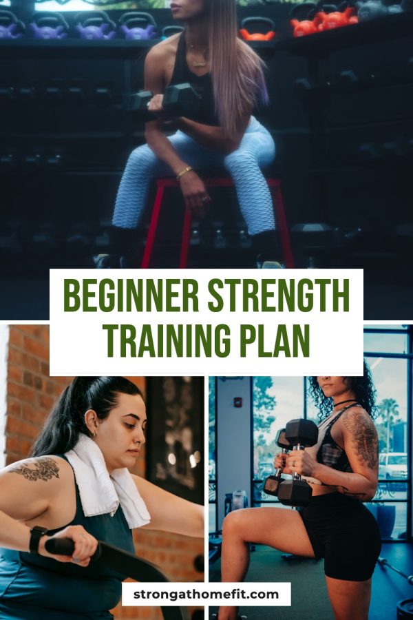 Pinterest template pin example: Beginner Strength Training Plan