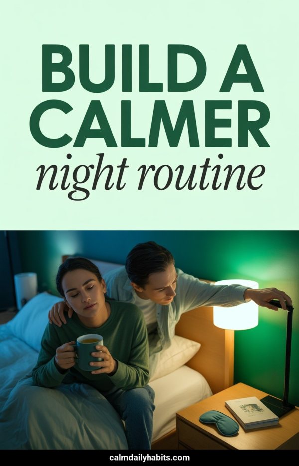 AI Pinterest pin example: Build A Calmer Night Routine