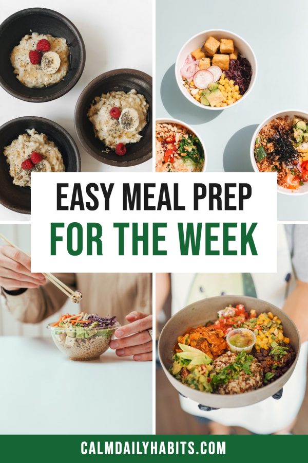 Pinterest template pin example: Easy Meal Prep for the Week