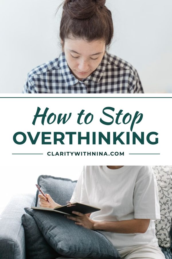 Pinterest template pin example: How to Stop Overthinking
