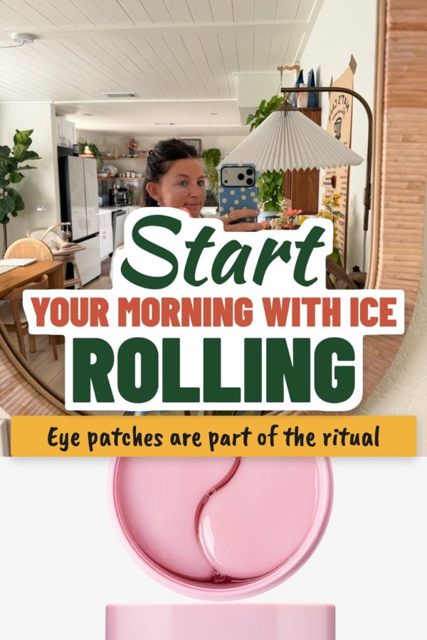 Pinterest template pin example: Start Your Morning with Ice Rolling