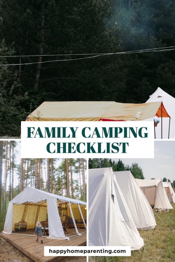 Pinterest template pin example: Family Camping Checklist