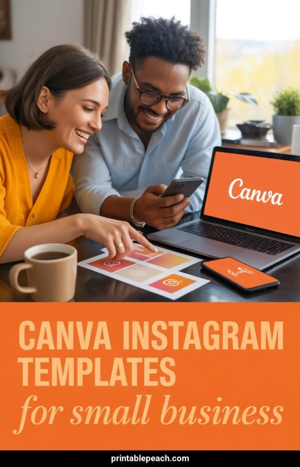 AI Pinterest pin example: Canva Instagram Templates For Small Business