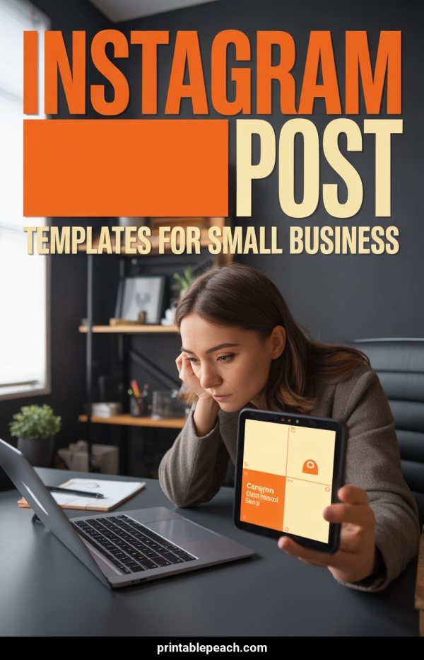 AI Pinterest pin example: Instagram Post Templates For Small Business
