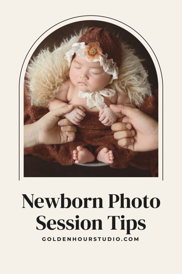 Pinterest template pin example: Newborn Photo Session Tips