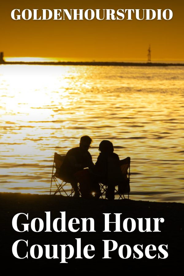 Pinterest template pin example: Golden Hour Couple Poses