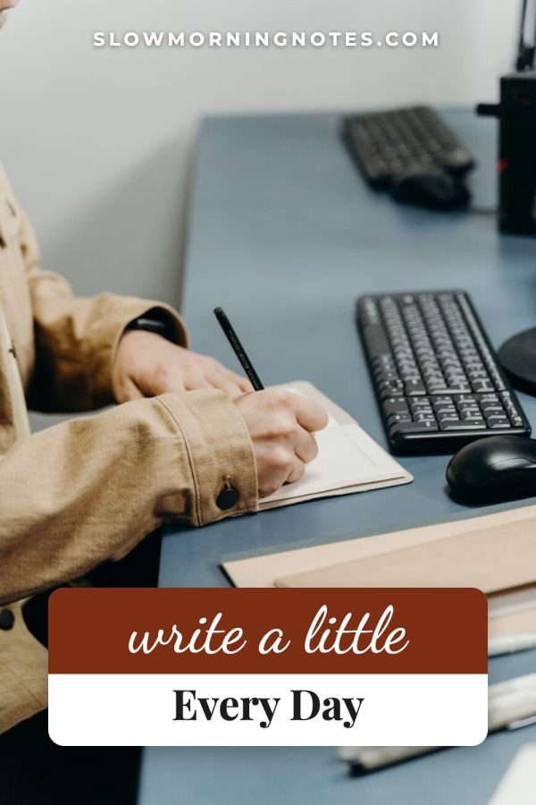 Pinterest template pin example: Write a Little Every Day