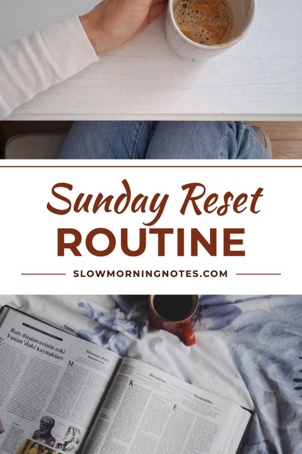 Pinterest template pin example: Sunday Reset Routine