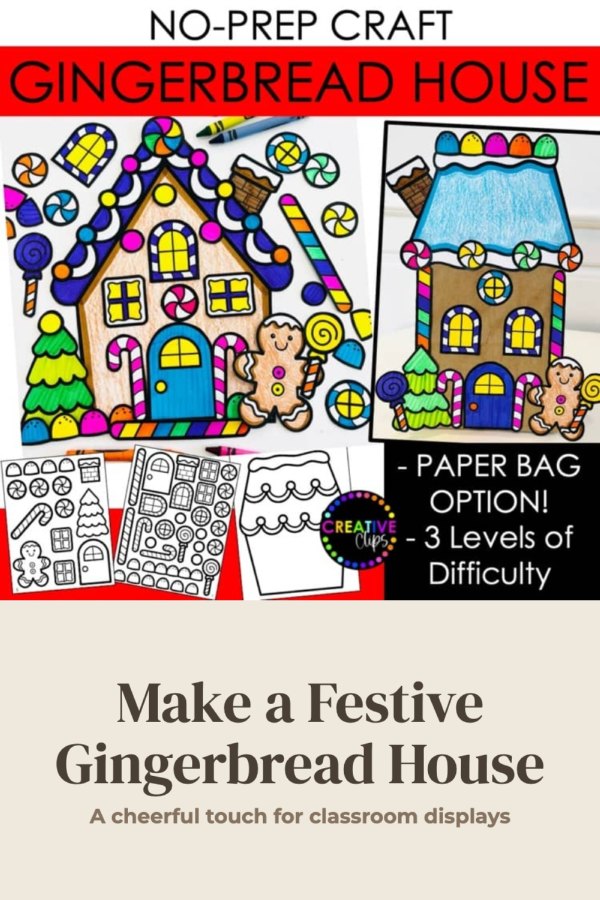 Pinterest template pin example: Make a Festive Gingerbread House