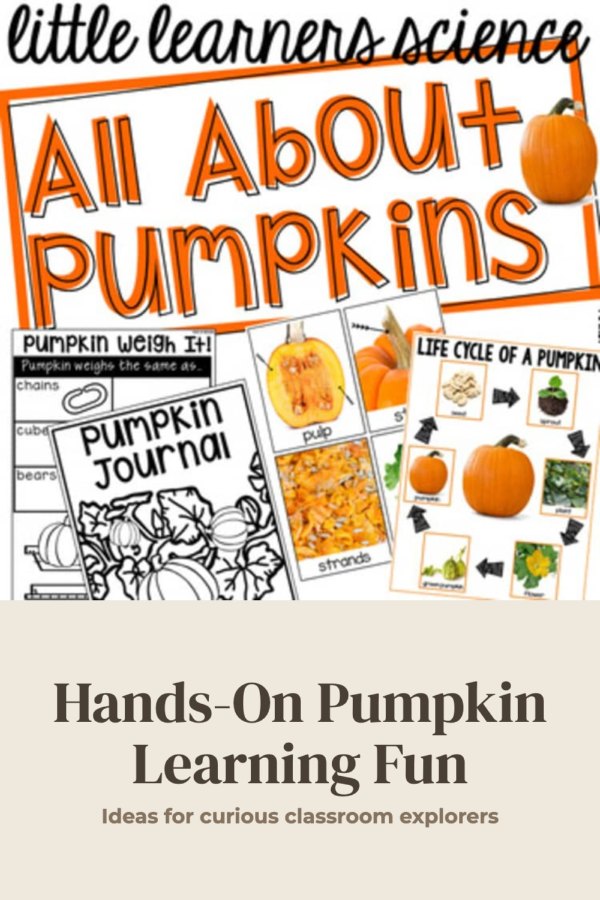 Pinterest template pin example: Hands-On Pumpkin Learning Fun