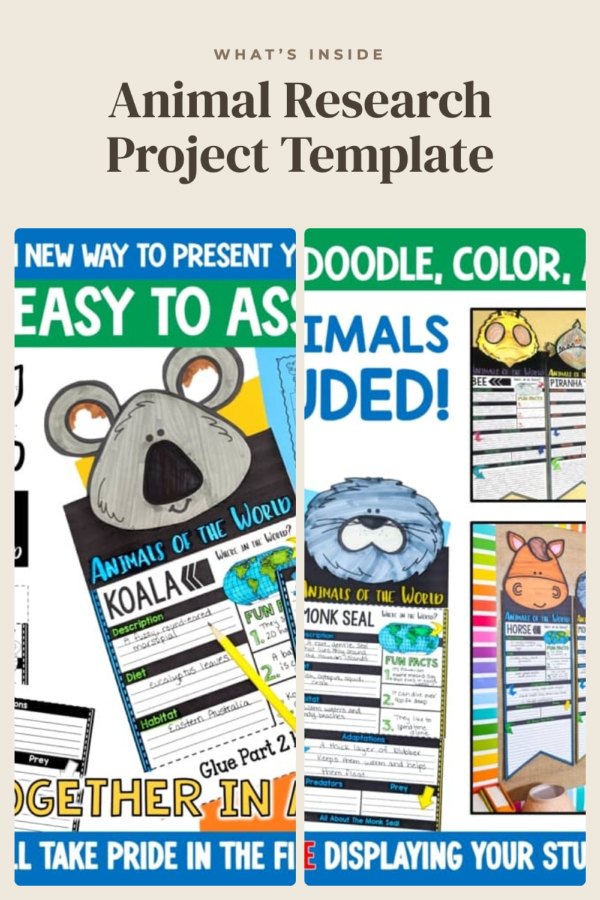 Pinterest template pin example: Animal Research Project Template