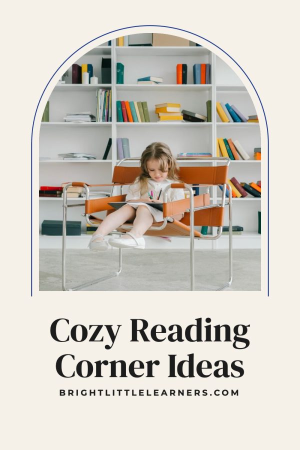 Pinterest template pin example: Cozy Reading Corner Ideas