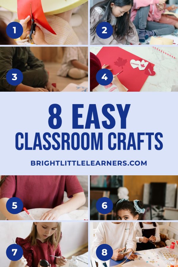 Pinterest template pin example: 8 Easy Classroom Crafts
