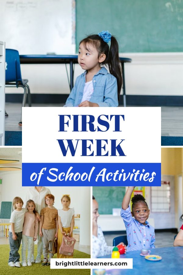 Pinterest template pin example: First Week of School Activities