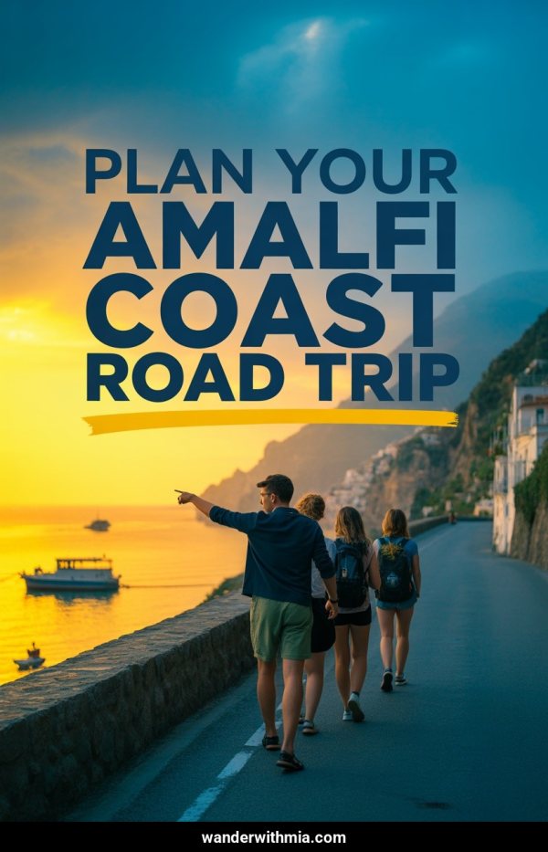 AI Pinterest pin example: Plan Your Amalfi Coast Road Trip