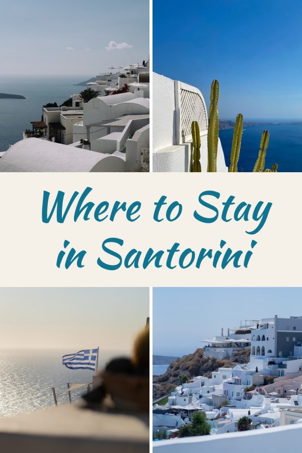 Pinterest template pin example: Where to Stay in Santorini