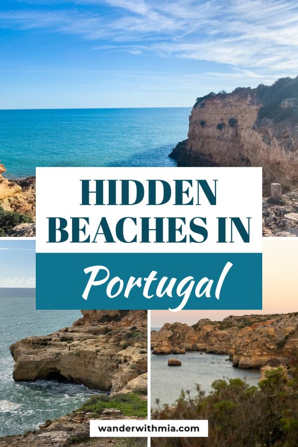 Pinterest template pin example: Hidden Beaches in Portugal