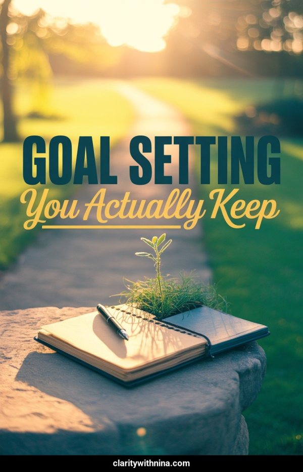 AI Pinterest pin example: Goal Setting You Actually Keep