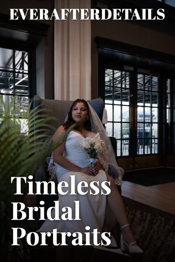 Pinterest template pin example: Timeless Bridal Portraits