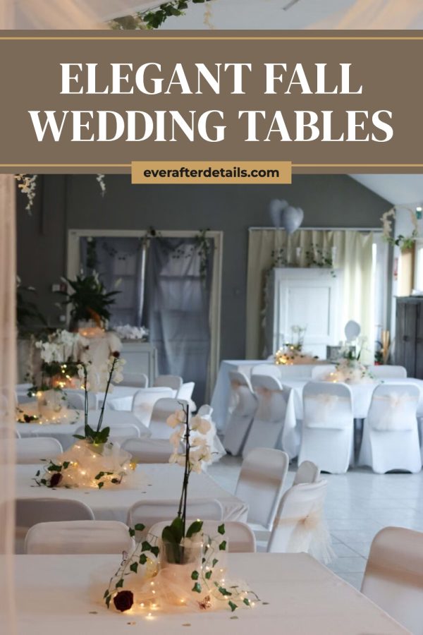 Pinterest template pin example: Elegant Fall Wedding Tables