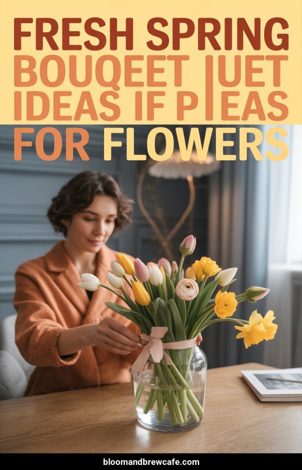 AI Pinterest pin example: Fresh Spring Bouquet Ideas For Flowers
