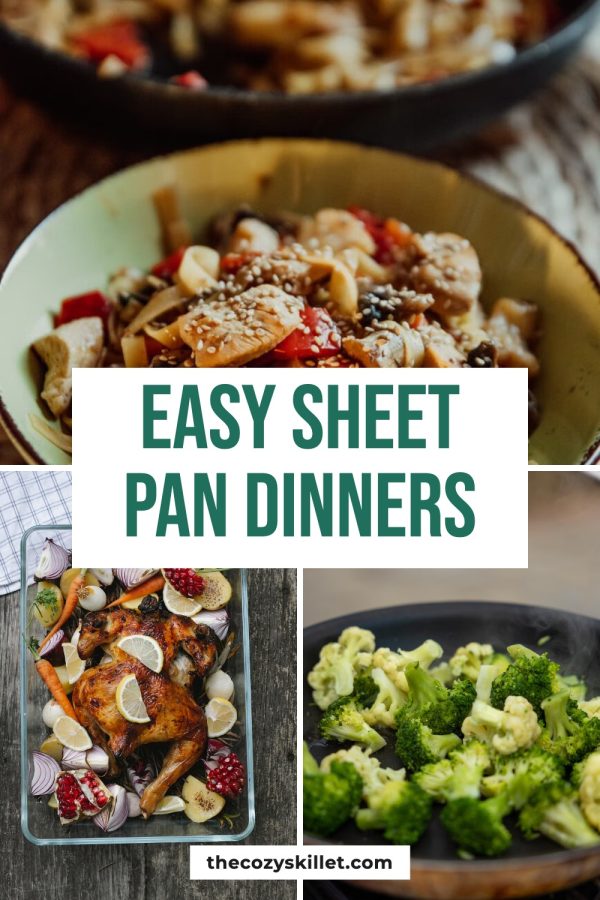 Pinterest template pin example: Easy Sheet Pan Dinners