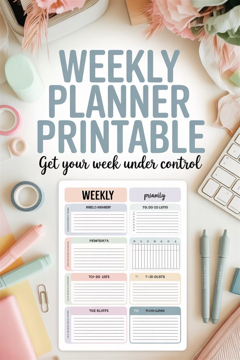 Printable pin - Weekly Planner