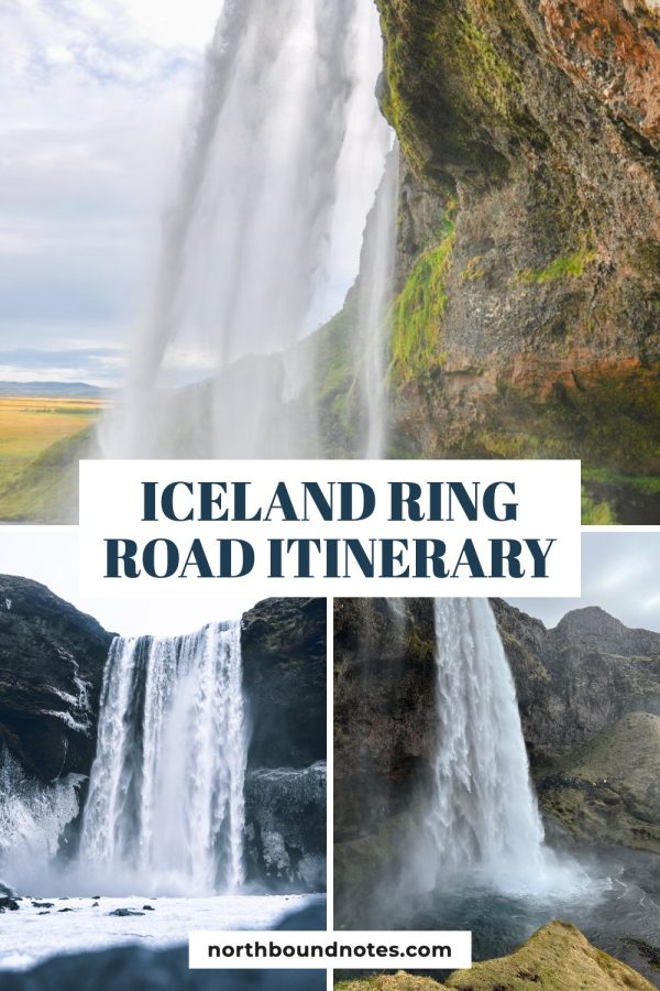 Strip Sandwich Pinterest Collage Templates example: a travel pin titled "Iceland Ring Road Itinerary"