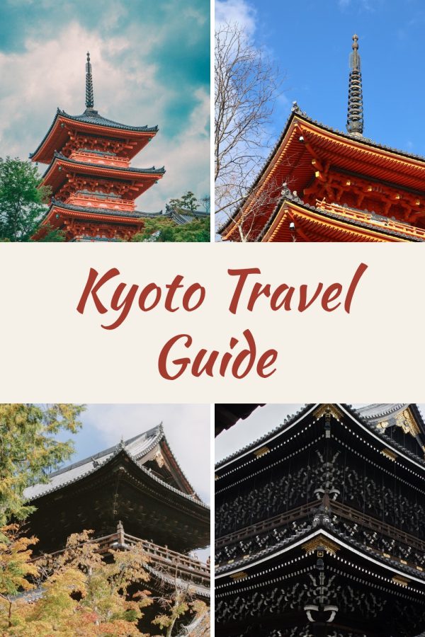 Script Hero Box Pinterest Collage Templates example: a travel pin titled "Kyoto Travel Guide"