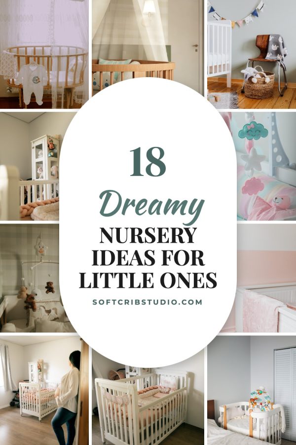 Photo Frame Card Pinterest template example: a parenting pin titled "18 Dreamy Nursery Ideas for Little Ones"