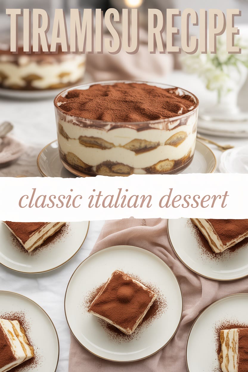 Tiramisu recipe Pinterest pin