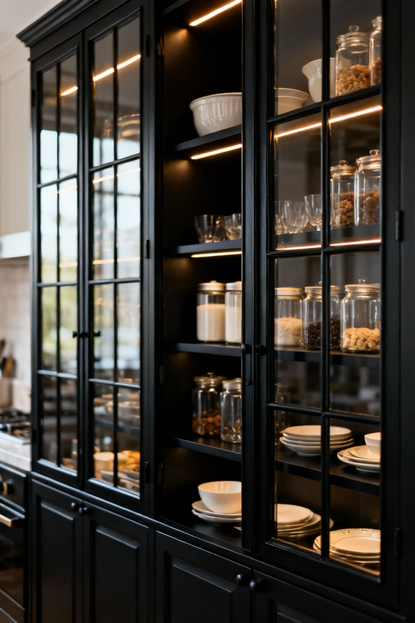 Créez un Garde-Manger Noir avec Portes Vitrées