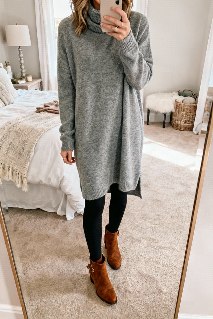 Stylish Tunic with Ankle Boots