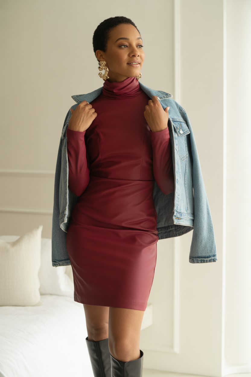 Warm Turtleneck Dress