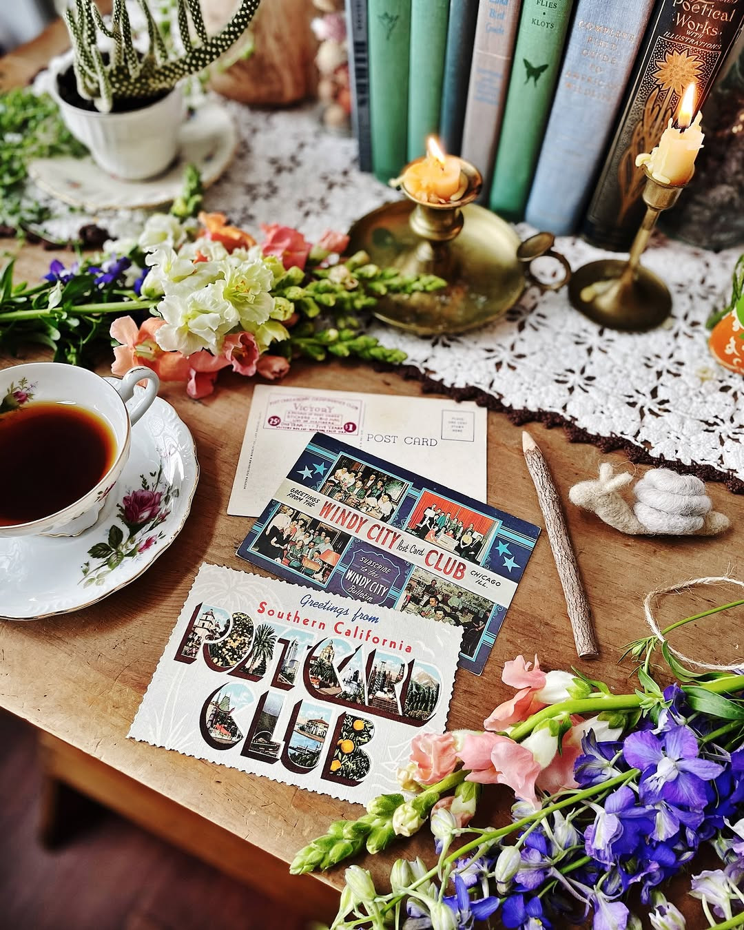Vintage Postcard Table Numbers