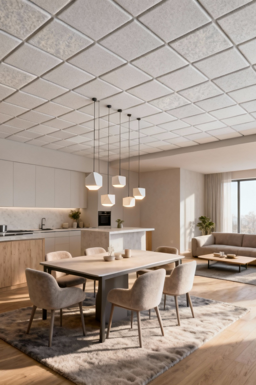 Faux Plafond En Dalles Acoustiques Design