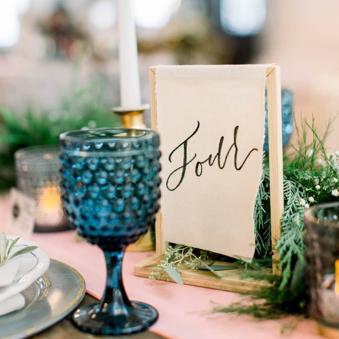 Minimalist Linen Table Number Flags