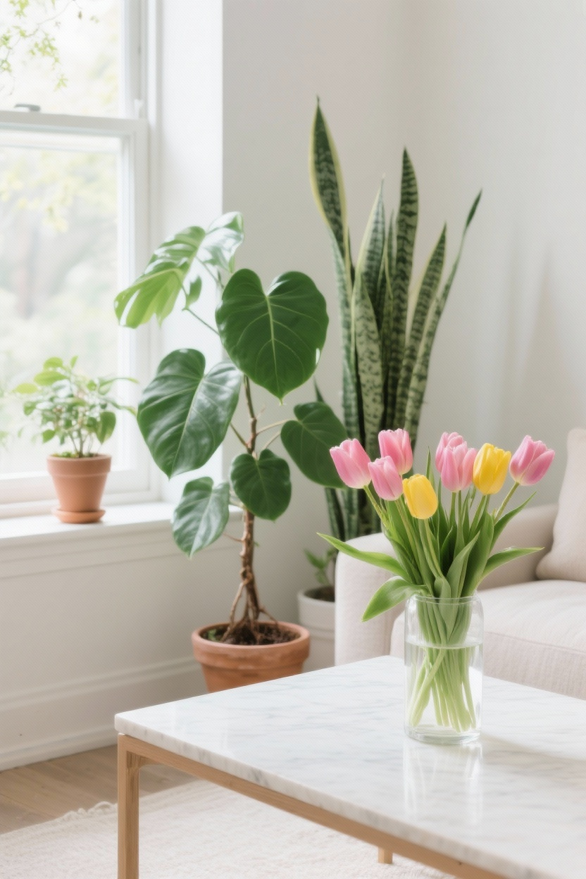 Bring life in with plants and fresh blooms